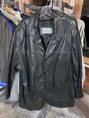 Vintage Nicole Miller New York XXL Black Leather Car Coat Jacket